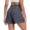 imageMAGCOMSEN Womens 5quot Hiking Cargo Shorts UPF 50 Quick Dry Lightweight Golf Athletic Casual Summer Shorts with PocketsDark Grey