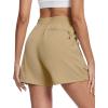 imageMAGCOMSEN Womens 5quot Hiking Cargo Shorts UPF 50 Quick Dry Lightweight Golf Athletic Casual Summer Shorts with PocketsKhaki