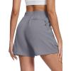 imageMAGCOMSEN Womens 5quot Hiking Cargo Shorts UPF 50 Quick Dry Lightweight Golf Athletic Casual Summer Shorts with PocketsLight Grey