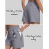 imageMAGCOMSEN Womens 5quot Hiking Cargo Shorts UPF 50 Quick Dry Lightweight Golf Athletic Casual Summer Shorts with PocketsLight Grey