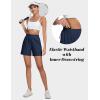 imageMAGCOMSEN Womens 5quot Hiking Cargo Shorts UPF 50 Quick Dry Lightweight Golf Athletic Casual Summer Shorts with PocketsNavy Blue