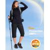 imageMAGCOMSEN Womens Hiking Capri Pants UPF 50 Lightweight Quick Dry Casual Golf Cargo Crop Pants with 5 Pockets SummerBlack