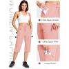 imageMAGCOMSEN Womens Hiking Capri Pants UPF 50 Lightweight Quick Dry Casual Golf Cargo Crop Pants with 5 Pockets SummerPeach