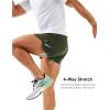 imageMAGCOMSEN Mens Running Shorts Mens 3 Inch Shorts Quick Dry Lightweight for Athleic Workout Gym Sports with Liner PocketArmy Green