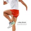 imageMAGCOMSEN Mens Running Shorts Mens 3 Inch Shorts Quick Dry Lightweight for Athleic Workout Gym Sports with Liner PocketOrange Red
