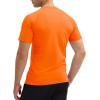 imageMAGCOMSEN Mens Short Sleeve UPF 50 TShirt Swim Quick Dry Rash Guard Athletic Surf Shirts Performance Water ShirtsBright Orange