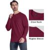 imageMAGCOMSEN Mens Thermal Shirt Fleece Lined Long Sleeve Athletic Base Layer Workout TopWine Red
