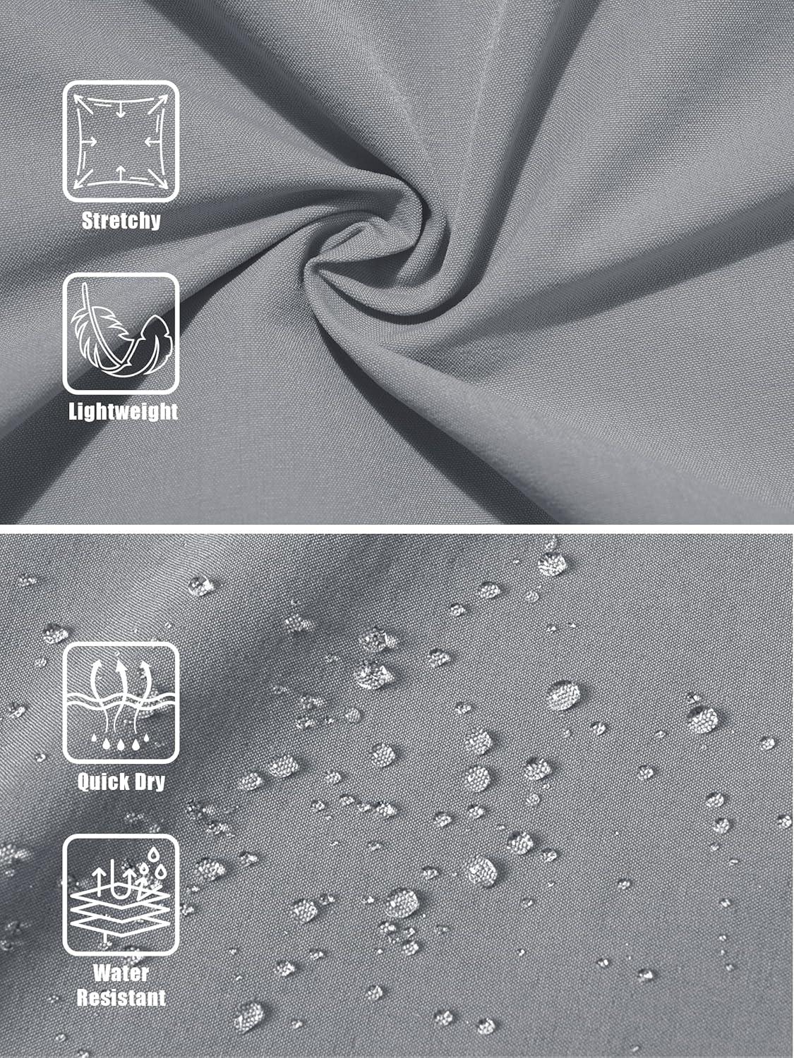 imageMAGCOMSEN Womens Hiking Shorts Quick Dry Lightweight Golf Shorts with 4 Pockets Summer Casual Athletic Running ShortsLight Grey