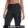 imageMAGCOMSEN Womens Cargo Capris Pants with 6 Pockets Lightweight Water Resistant Hiking Travel Pants Summer CasualBlack