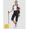 imageMAGCOMSEN Womens Cargo Capris Pants with 6 Pockets Lightweight Water Resistant Hiking Travel Pants Summer CasualBlack