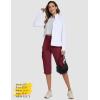 imageMAGCOMSEN Womens Cargo Capris Pants with 6 Pockets Lightweight Water Resistant Hiking Travel Pants Summer CasualBurgundy
