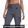 imageMAGCOMSEN Womens Cargo Capris Pants with 6 Pockets Lightweight Water Resistant Hiking Travel Pants Summer CasualGrey