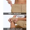 imageMAGCOMSEN Womens Cargo Capris Pants with 6 Pockets Lightweight Water Resistant Hiking Travel Pants Summer CasualKhaki