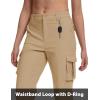 imageMAGCOMSEN Womens Cargo Capris Pants with 6 Pockets Lightweight Water Resistant Hiking Travel Pants Summer CasualKhaki