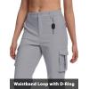 imageMAGCOMSEN Womens Cargo Capris Pants with 6 Pockets Lightweight Water Resistant Hiking Travel Pants Summer CasualLight Grey
