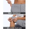 imageMAGCOMSEN Womens Cargo Capris Pants with 6 Pockets Lightweight Water Resistant Hiking Travel Pants Summer CasualLight Grey
