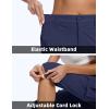 imageMAGCOMSEN Womens Cargo Capris Pants with 6 Pockets Lightweight Water Resistant Hiking Travel Pants Summer CasualNavy