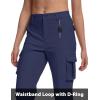 imageMAGCOMSEN Womens Cargo Capris Pants with 6 Pockets Lightweight Water Resistant Hiking Travel Pants Summer CasualNavy