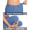 imageMAGCOMSEN Womens Hiking Capris Pants Cargo Lightweight Stretch Water Resistant Joggers with 5 Pockets for OutdoorBlue Grey