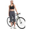 imageMAGCOMSEN Womens Hiking Capris Pants Cargo Lightweight Stretch Water Resistant Joggers with 5 Pockets for OutdoorDark Grey