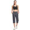 imageMAGCOMSEN Womens Hiking Capris Pants Cargo Lightweight Stretch Water Resistant Joggers with 5 Pockets for OutdoorDark Grey