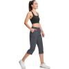 imageMAGCOMSEN Womens Hiking Capris Pants Cargo Lightweight Stretch Water Resistant Joggers with 5 Pockets for OutdoorDark Grey
