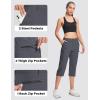 imageMAGCOMSEN Womens Hiking Capris Pants Cargo Lightweight Stretch Water Resistant Joggers with 5 Pockets for OutdoorDark Grey