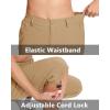 imageMAGCOMSEN Womens Hiking Capris Pants Cargo Lightweight Stretch Water Resistant Joggers with 5 Pockets for OutdoorKhaki