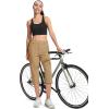 imageMAGCOMSEN Womens Hiking Capris Pants Cargo Lightweight Stretch Water Resistant Joggers with 5 Pockets for OutdoorKhaki