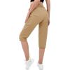 imageMAGCOMSEN Womens Hiking Capris Pants Cargo Lightweight Stretch Water Resistant Joggers with 5 Pockets for OutdoorKhaki