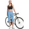 imageMAGCOMSEN Womens Hiking Capris Pants Cargo Lightweight Stretch Water Resistant Joggers with 5 Pockets for OutdoorLight Blue