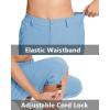imageMAGCOMSEN Womens Hiking Capris Pants Cargo Lightweight Stretch Water Resistant Joggers with 5 Pockets for OutdoorLight Blue