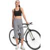 imageMAGCOMSEN Womens Hiking Capris Pants Cargo Lightweight Stretch Water Resistant Joggers with 5 Pockets for OutdoorLight Grey