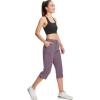 imageMAGCOMSEN Womens Hiking Capris Pants Cargo Lightweight Stretch Water Resistant Joggers with 5 Pockets for OutdoorLotus Pink
