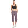 imageMAGCOMSEN Womens Hiking Capris Pants Cargo Lightweight Stretch Water Resistant Joggers with 5 Pockets for OutdoorLotus Pink