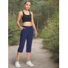 imageMAGCOMSEN Womens Hiking Capris Pants Cargo Lightweight Stretch Water Resistant Joggers with 5 Pockets for OutdoorNavy