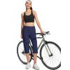 imageMAGCOMSEN Womens Hiking Capris Pants Cargo Lightweight Stretch Water Resistant Joggers with 5 Pockets for OutdoorNavy