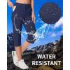 imageMAGCOMSEN Womens Hiking Capris Pants Cargo Lightweight Stretch Water Resistant Joggers with 5 Pockets for OutdoorNavy