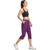 imageMAGCOMSEN Womens Hiking Capris Pants Cargo Lightweight Stretch Water Resistant Joggers with 5 Pockets for OutdoorPurple Red