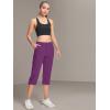 imageMAGCOMSEN Womens Hiking Capris Pants Cargo Lightweight Stretch Water Resistant Joggers with 5 Pockets for OutdoorPurple Red