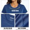 imageMAGCOMSEN Womens Short Sleeve Quick Dry TShirt Cool Wicking Moisture Workout Athletic Hiking Running Yoga Gym 2 Pack2 Packarmy Green dark Blue