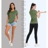 imageMAGCOMSEN Womens Short Sleeve Quick Dry TShirt Cool Wicking Moisture Workout Athletic Hiking Running Yoga Gym 2 Pack2 Packblack army Green
