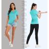 imageMAGCOMSEN Womens Short Sleeve Quick Dry TShirt Cool Wicking Moisture Workout Athletic Hiking Running Yoga Gym 2 Pack2 Packpink light Green