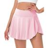 imageMAGCOMSEN Womens Tennis Skorts with Pockets High Waisted Golf Skirts Inner Shorts Pickleball Athletic Workout SkortsLight Pink