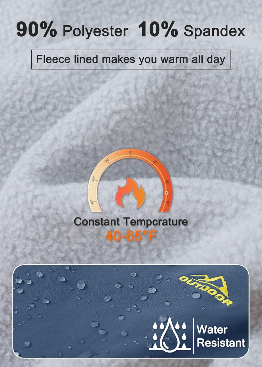 imageMAGCOMSEN Womens Fleece Lined Waterproof Insulated Snow Ski Pants Winter Warm Hiking Pants Outdoor SoftshellBlue Grey