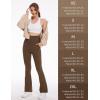 imageMAGCOMSEN Leggings for Women Flare Yoga Pants Foldover High Waisted Tummy Control Pants with Pockets CasualDark Brown