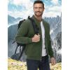 imageMAGCOMSEN Mens Bomber Jacket Casual Windproof Quilted Jacket Full Zip Windbreaker Winter Warm Varsity Jacket with PocketsArmy Green