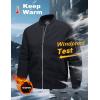 imageMAGCOMSEN Mens Bomber Jacket Casual Windproof Quilted Jacket Full Zip Windbreaker Winter Warm Varsity Jacket with PocketsBlack