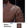 imageMAGCOMSEN Mens Bomber Jacket Casual Windproof Quilted Jacket Full Zip Windbreaker Winter Warm Varsity Jacket with PocketsCoffee