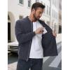 imageMAGCOMSEN Mens Bomber Jacket Casual Windproof Quilted Jacket Full Zip Windbreaker Winter Warm Varsity Jacket with PocketsDark Grey